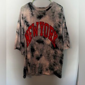 Oversized  tie dye New York tee